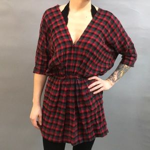 Cute checkered flannel style tunic 